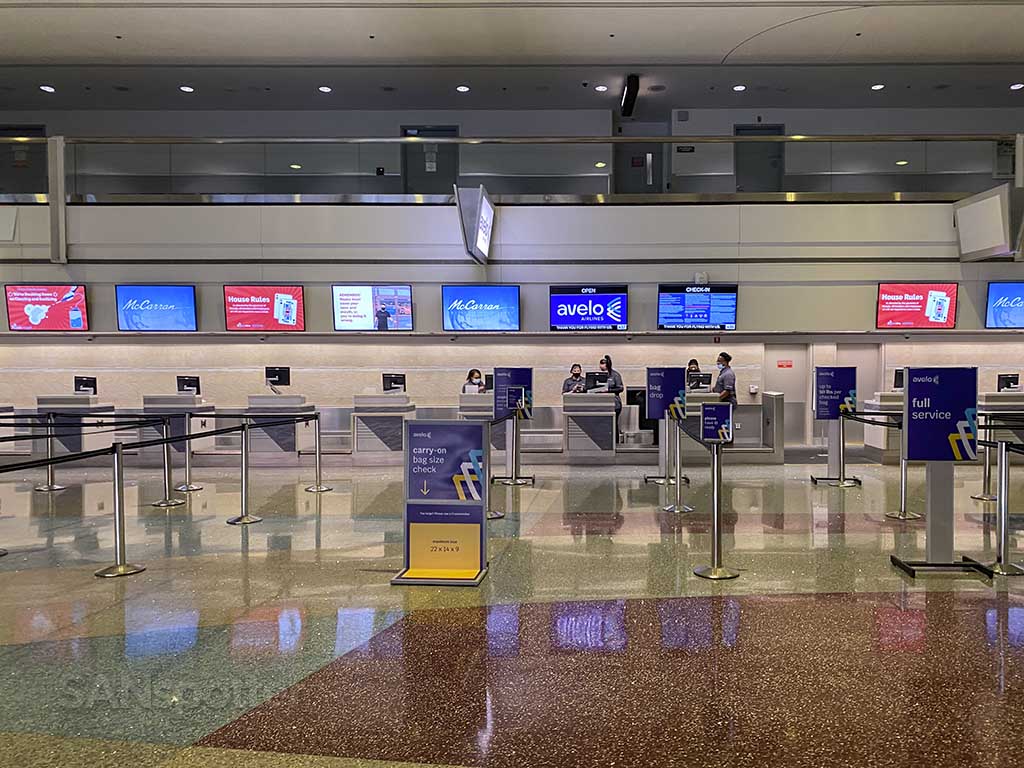 Avelo airlines check in Las Vegas airport