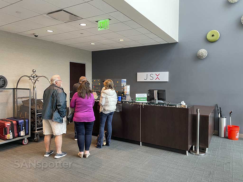 JSX check in desk San Diego
