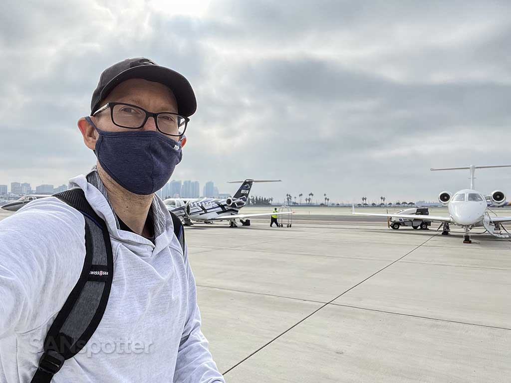 SANspotter selfie San Diego airport ramp