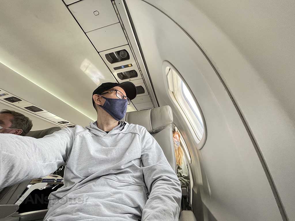 SANspotter selfie JetSuiteX looking out window