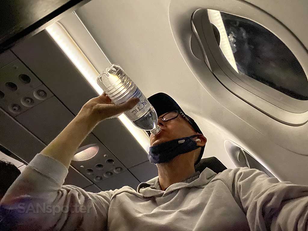 SANspotter drinking water Spirit a320neo review