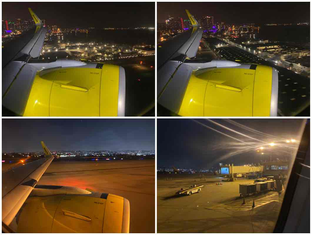 Spirit airlines A320neo landing at San Diego airport