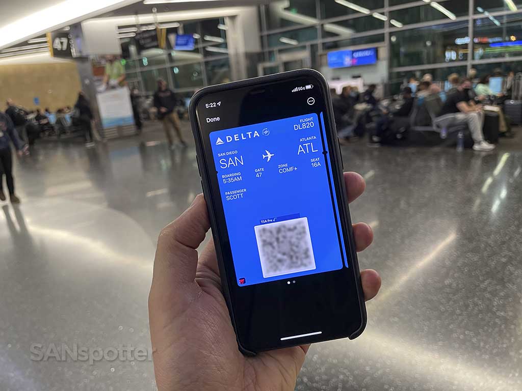 Delta comfort plus mobile boarding pass