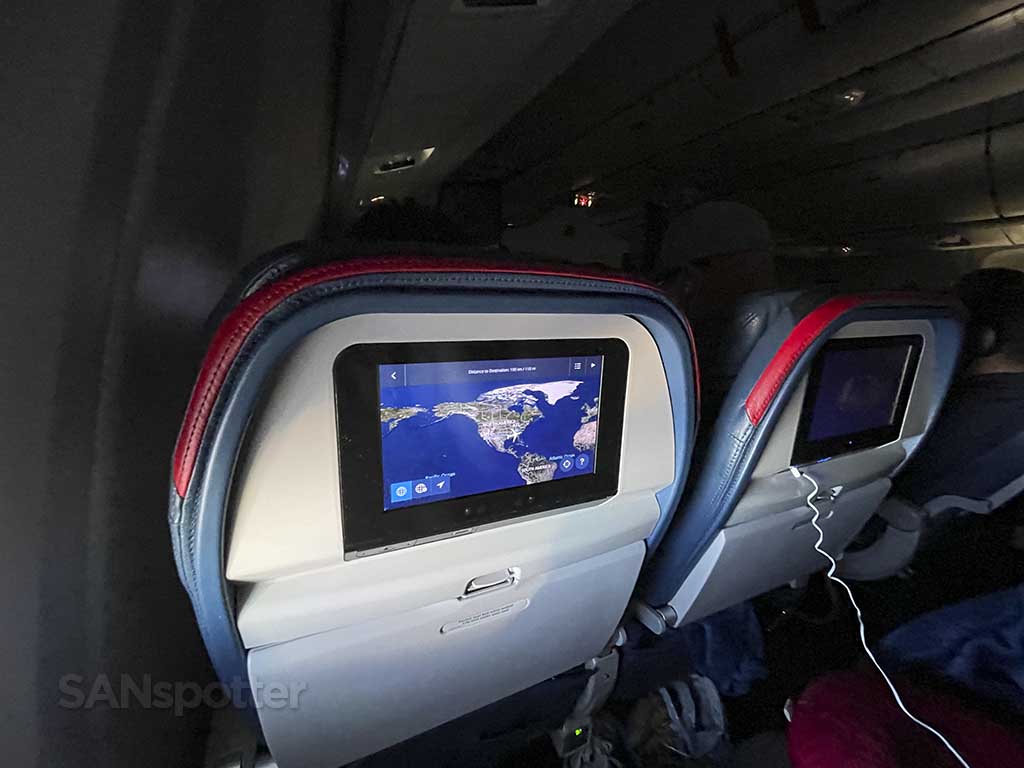 Delta 767-300 premium economy seat backs