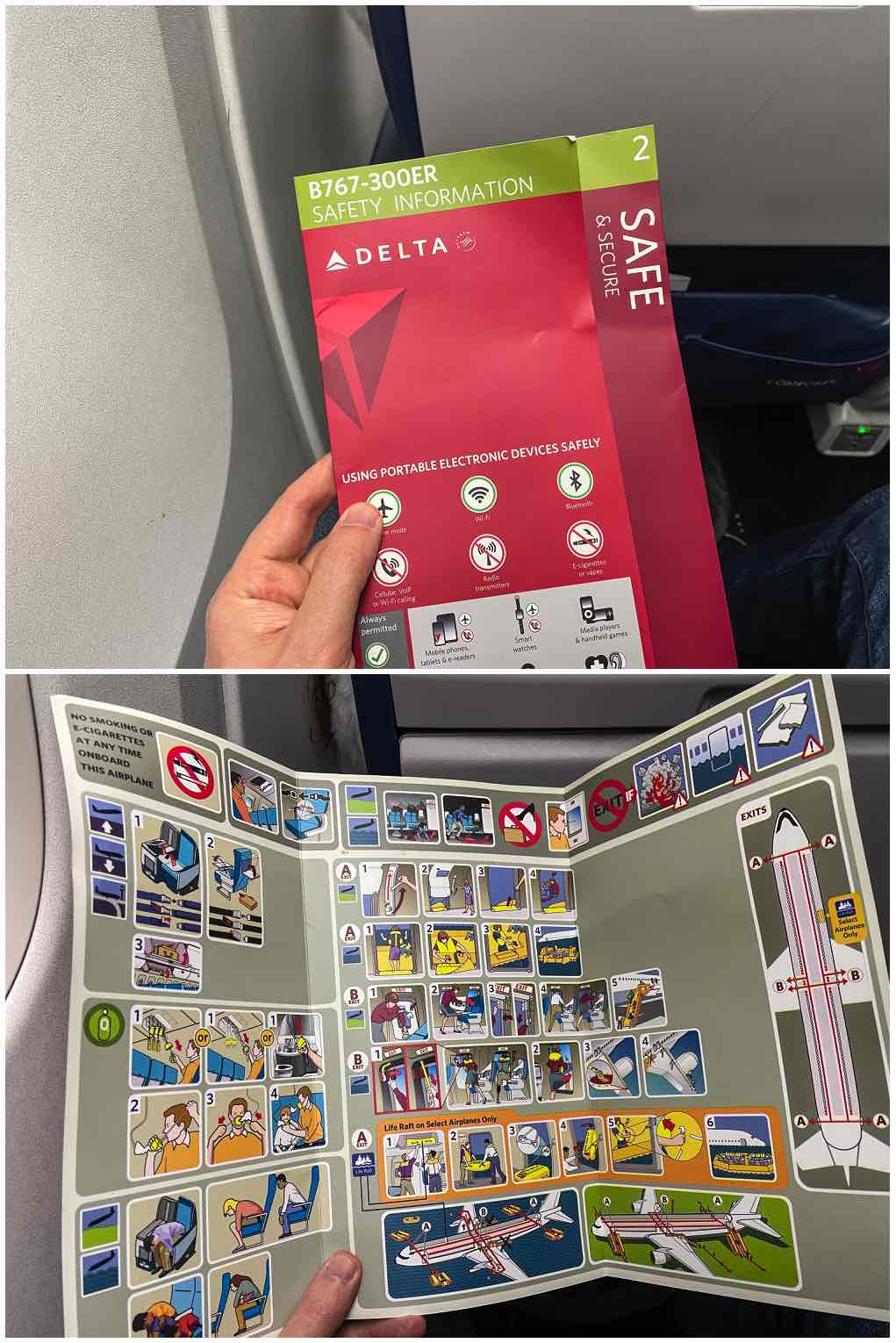 Delta 767-300 safety card