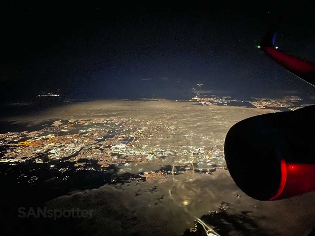 Flying over Phoenix Arizona at night