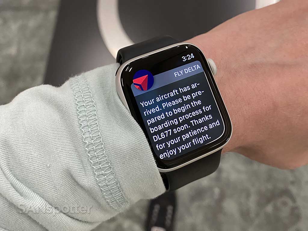 Delta push notifications on Apple Watch 