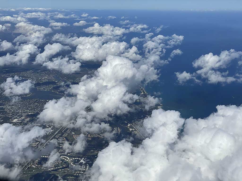 Flying over east coast of Florida 