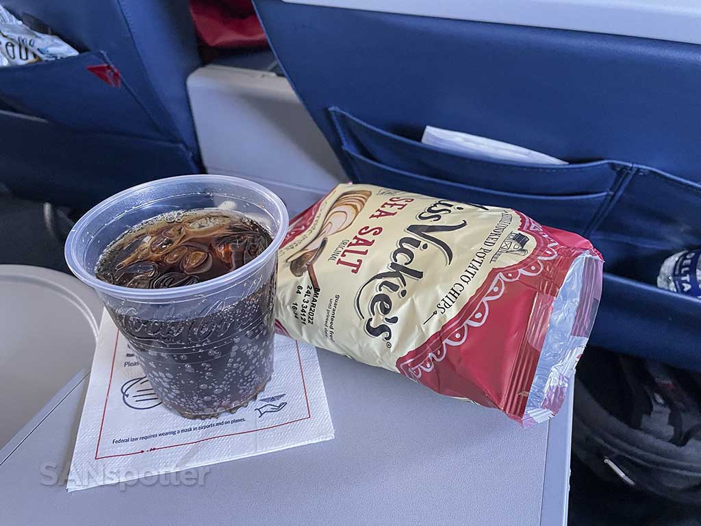 Delta first class snack short flight 