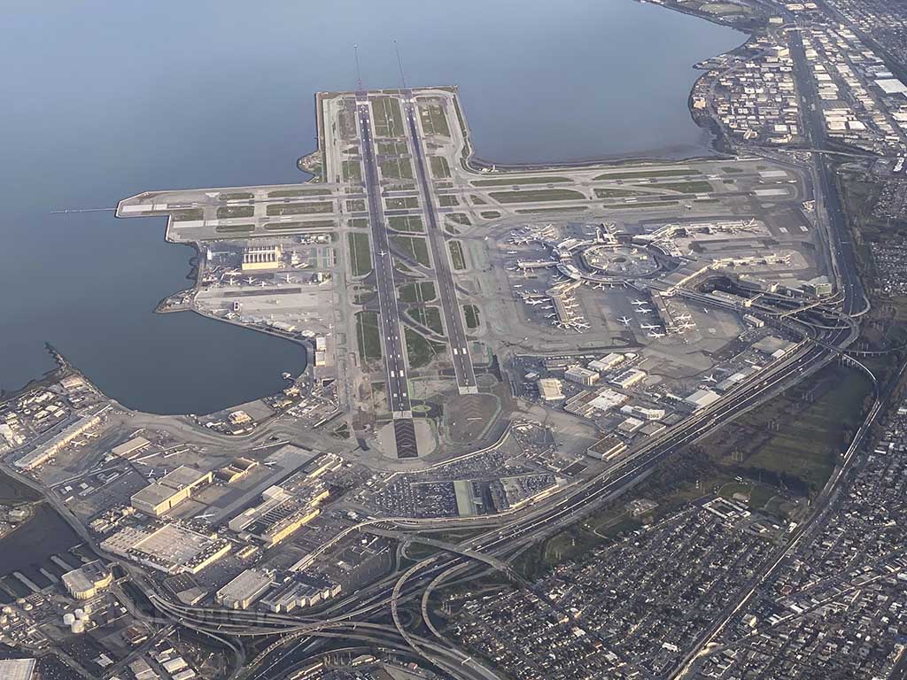 SFO airport from the air