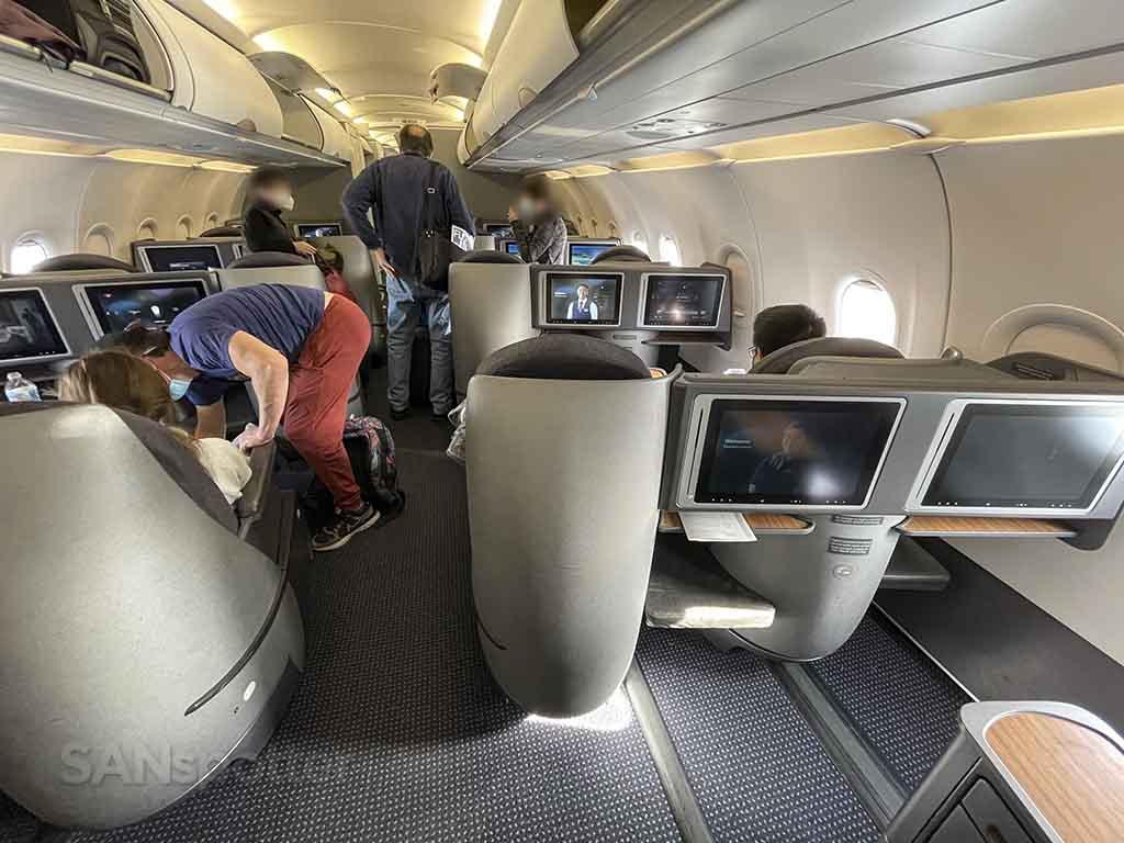American Airlines a321t business class cabin