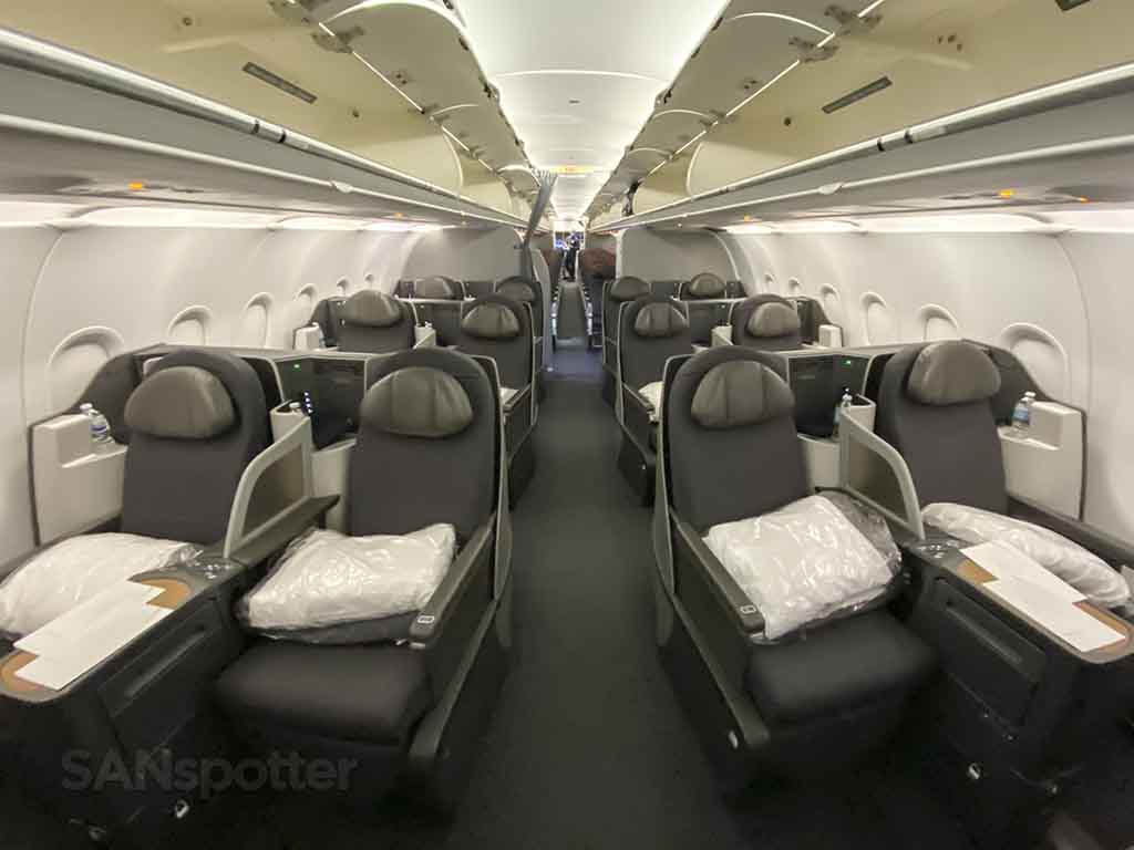 American Airlines A321T Flagship business class