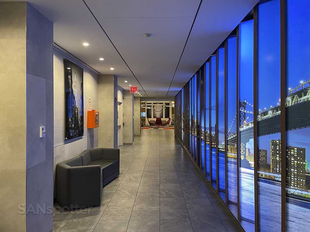 American Airlines flagship lounge jfk entrance hallway 