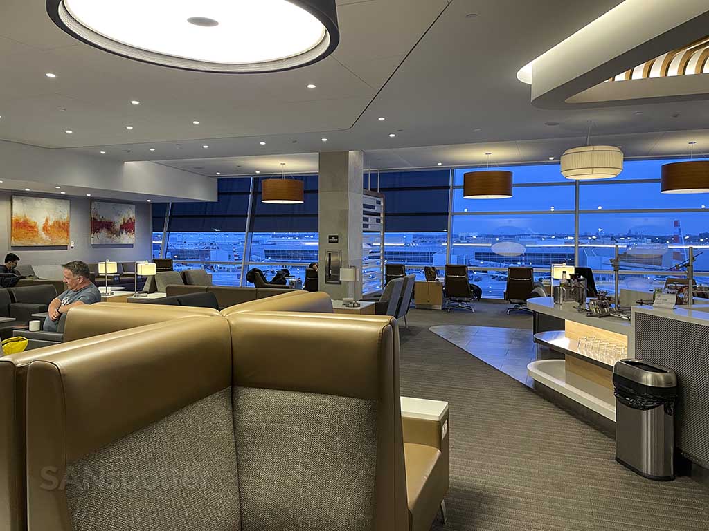 American Airlines flagship lounge seating options 