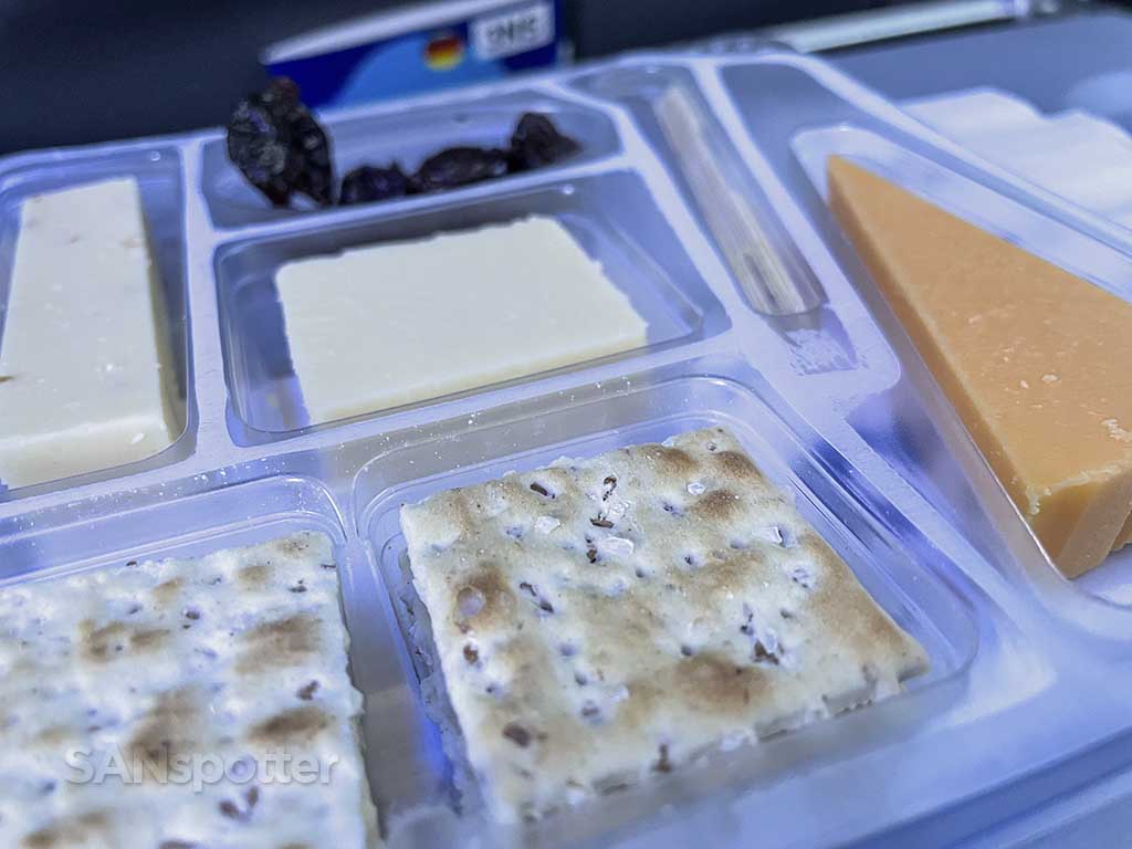 Jetblue food for purchase cheese and crackers plate