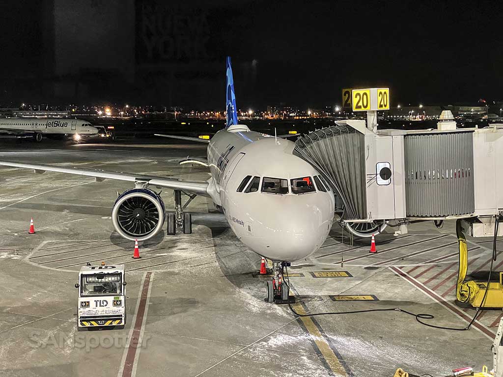 Jetblue A321neo parked at gate 20 terminal 5 JFK airport