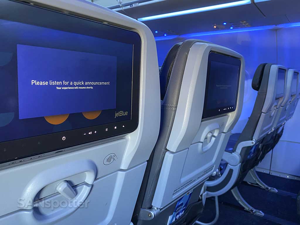 Jetblue A321neo video screens