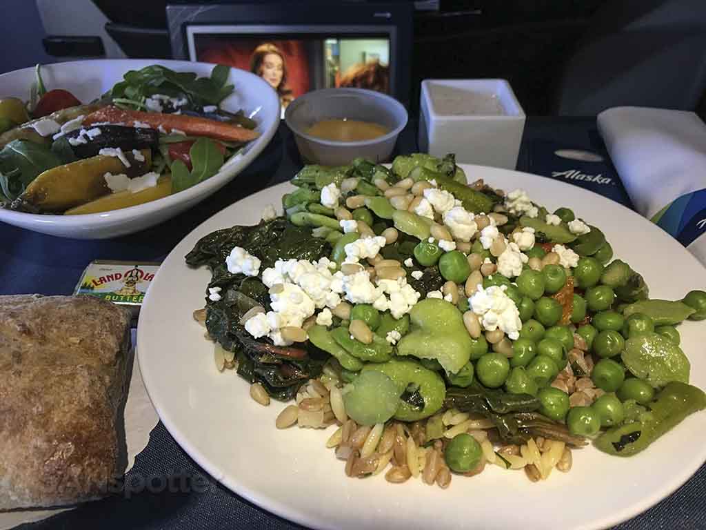 Alaska airlines first class food