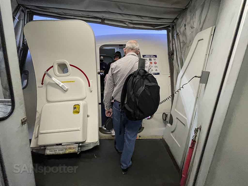 Delta 737-800 boarding door