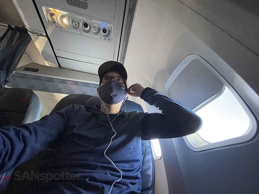 SANspotter trying on delta earbuds