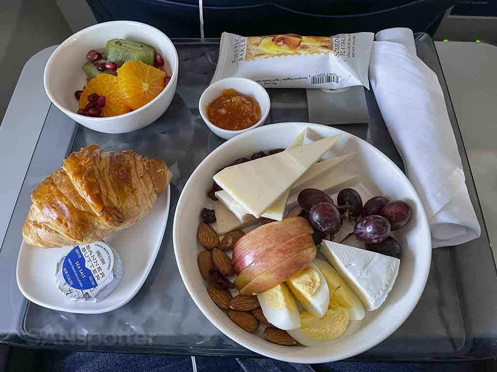 Delta first class fruit and cheese plate