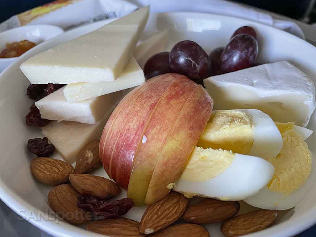 Delta first class fruit and cheese platter