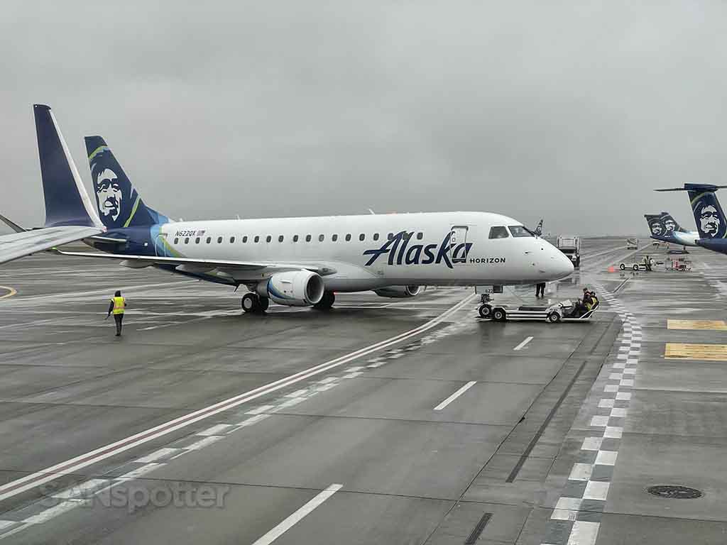 Alaska airlines E175 at Seattle airport 