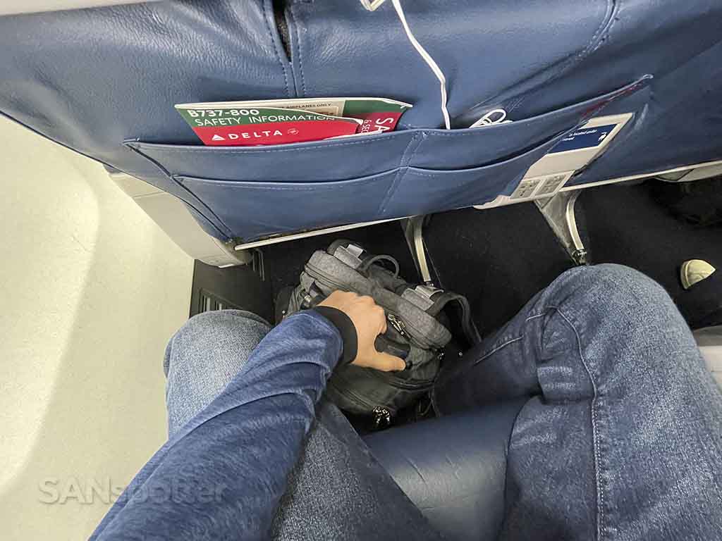 Under seat storage delta 737-800 first class
