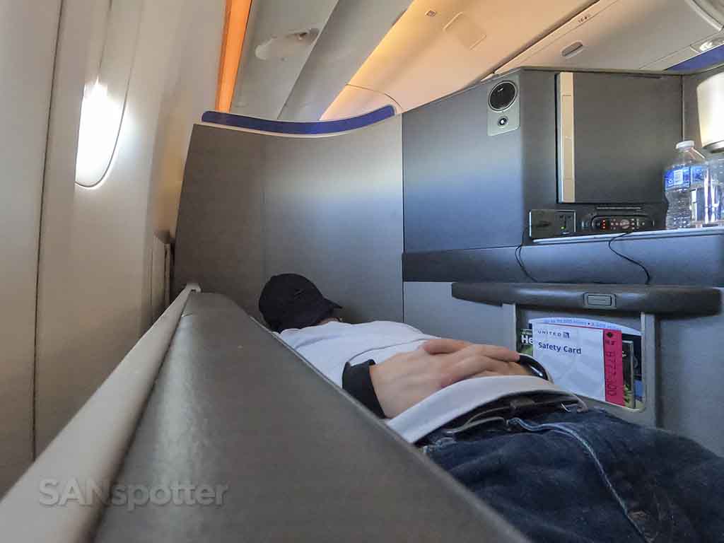 United 777-300er lie flat business class seat 