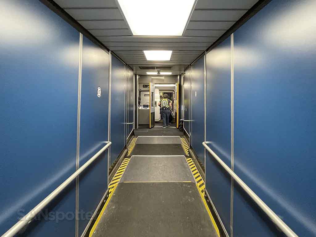 Boarding United flight to San Francisco