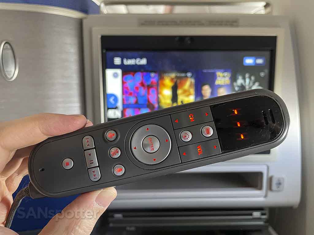 United airlines in flight entertainment remote