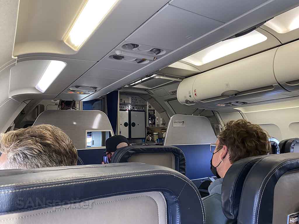 United a319 first class view from row 3
