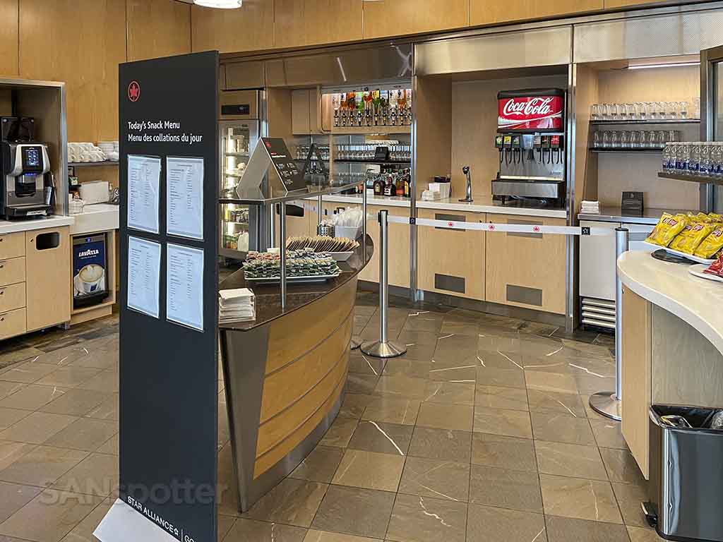 Air Canada lounge Edmonton kitchen area