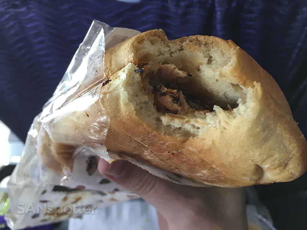 Hawaiian airlines economy class sandwich 