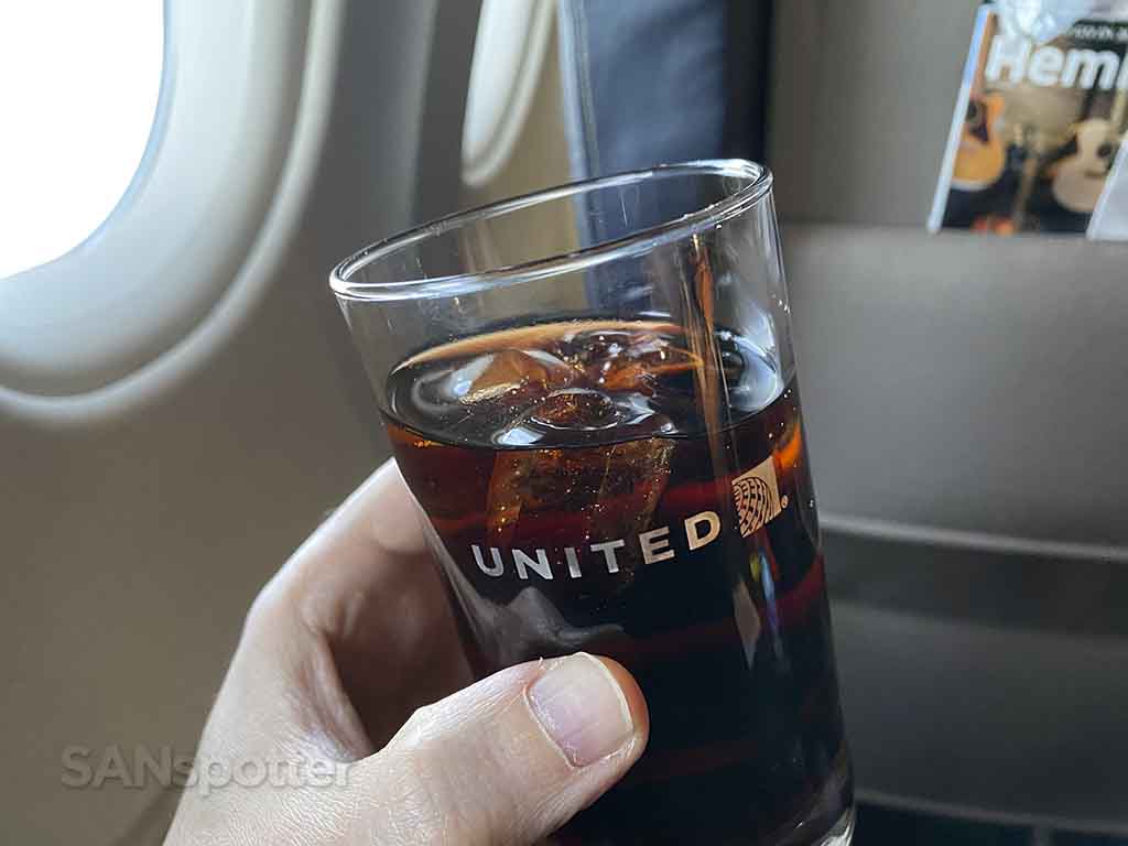 United airlines logo on glass
