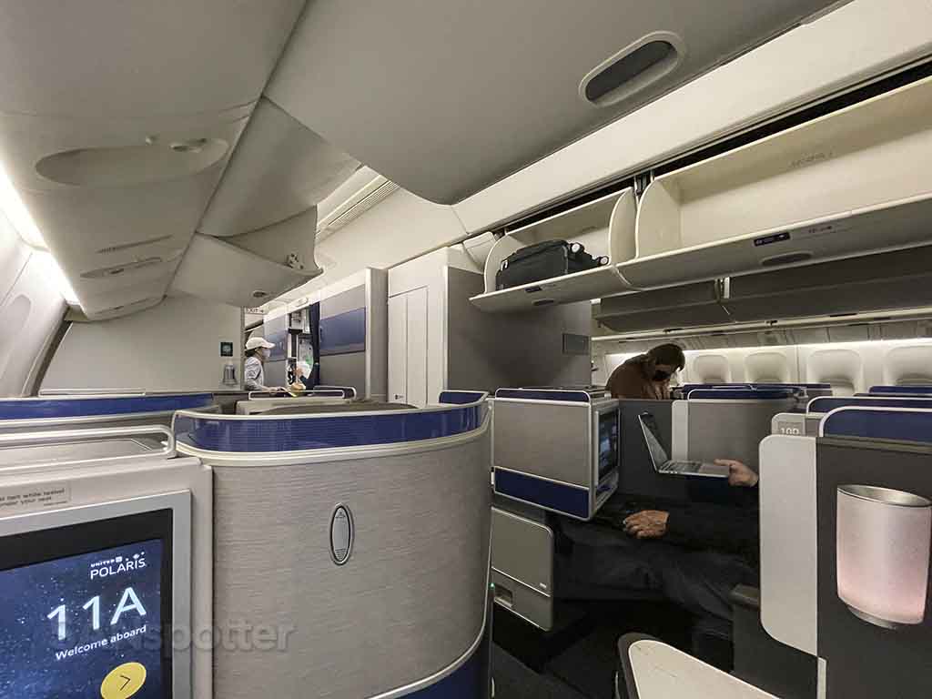 United 777-200 business class interior 