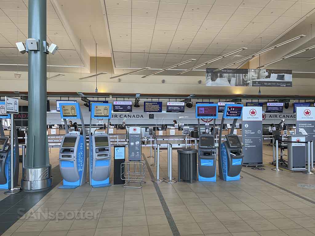 Air Canada check in Edmonton airport 