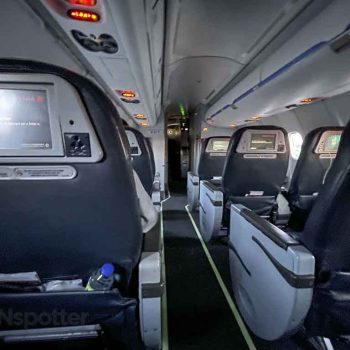 Air Canada Express CRJ-900 business class is shockingly decent