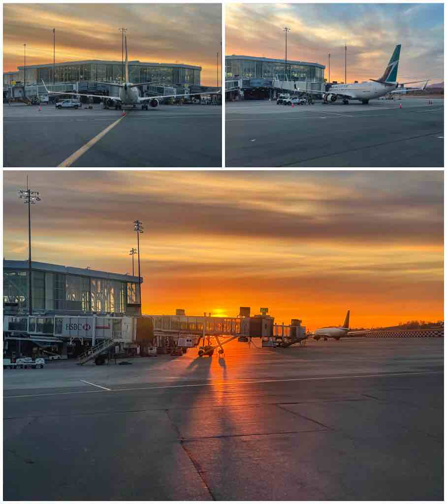 Sunset at YVR airport 