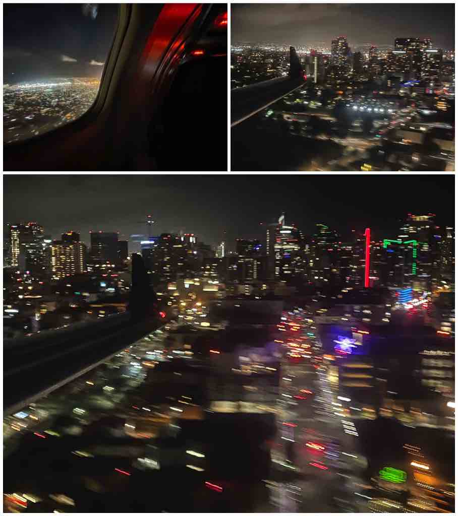 Approaching San Diego airport at night