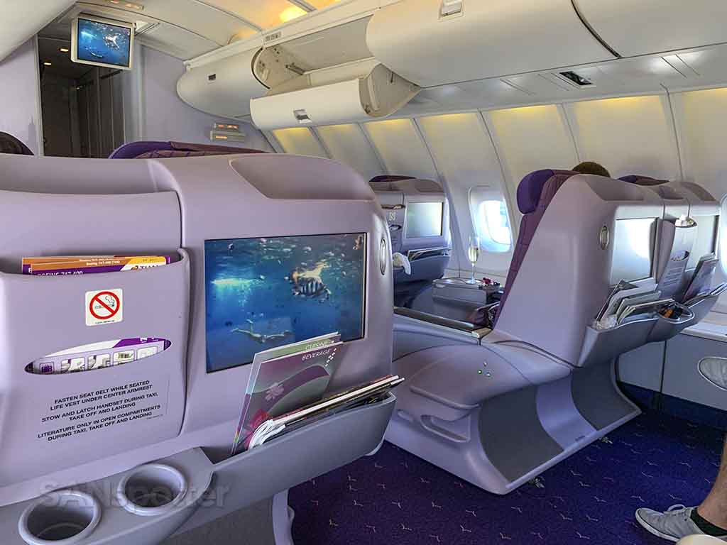 Thai airways 747 upper deck business class