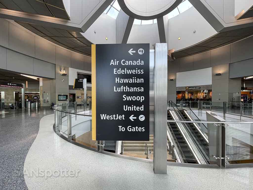 Airline sign San Diego airport