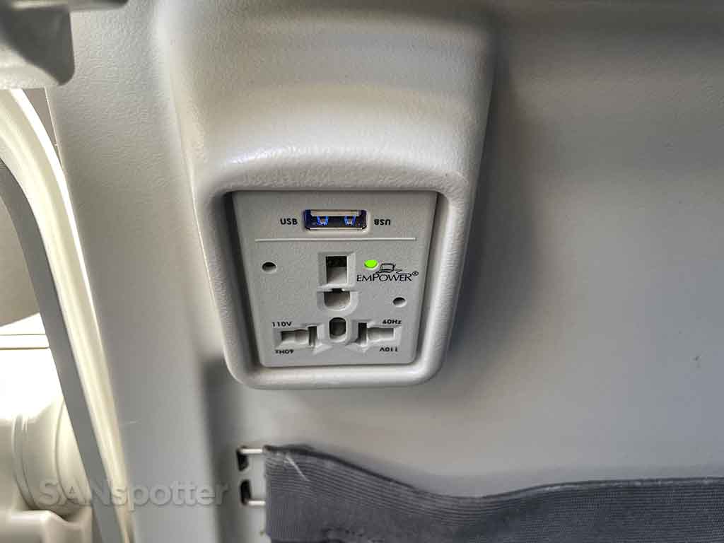 Swoop airlines power outlets at every seat