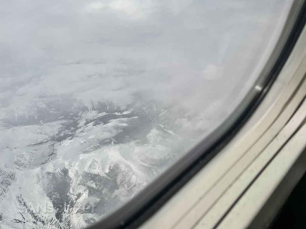Flying over Canadian Rocky Mountains 