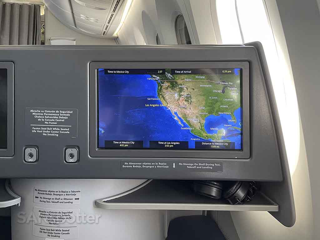 Aeromexico in flight map