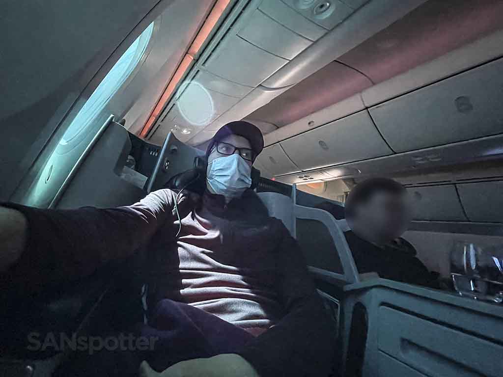 SANspotter selfie Aeromexico 787-8 business class