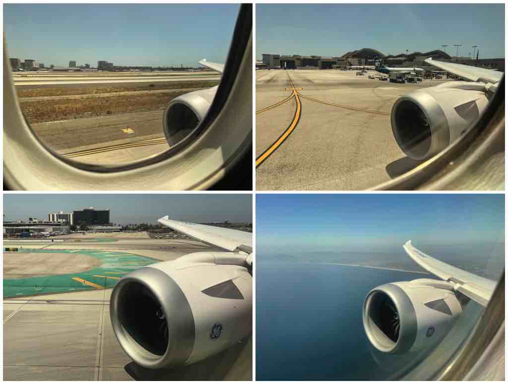 Aeromexico 787-8 taxi and takeoff from LAX