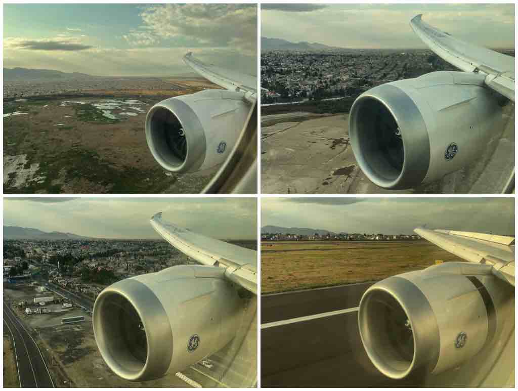 Landing at Mexico City airport