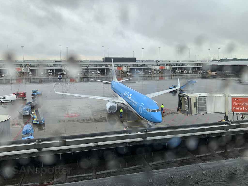 KLM 787-800 at AMS airport