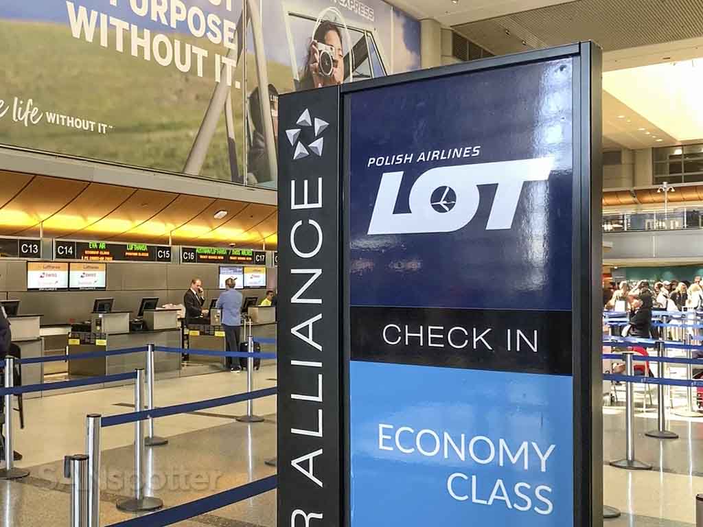 LOT ticketing counter LAX